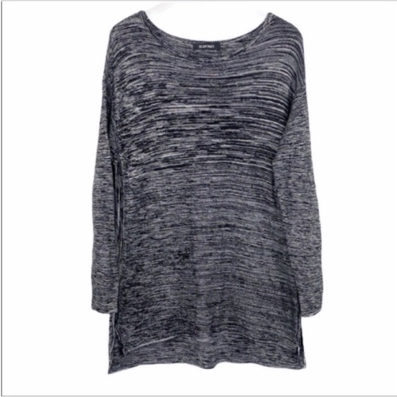 ELLEN TRACY marled long tunic sweater M - Picture 6 of 11